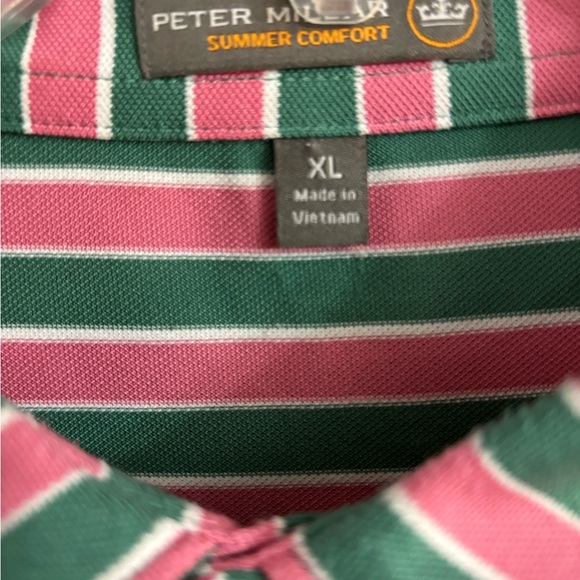 PETER MILLAR Summer Comfort Striped Golf Polo Shirt  Lightweight Size XL - Picture 4 of 7